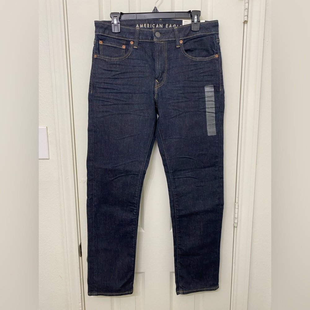 American Eagle Outfitters Men's Deep Indigo Jeans